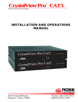 Rose electronic CrystalView Pro CAT5 CRK-2DTPPDVI User manual