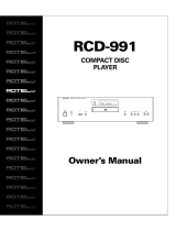 Rotel RCD-991 User manual