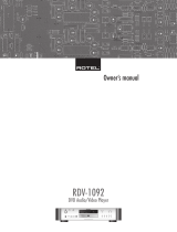 Rotel RDV-1092 User manual