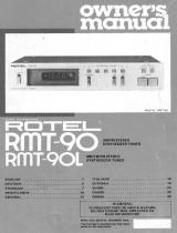 Rotel RMT90 User manual