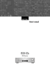 Rotel RSDX-02e User manual