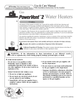 Ruud PowerVent 2 User manual