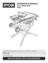 Ryobi BTS21 User manual