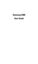 Samsung A460 User manual