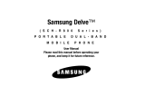 Samsung Delve Alltel User manual