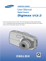 Samsung Digimax U-CA 3 User manual