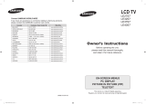 Samsung LE32S73BD User manual
