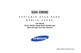 Samsung SGH-S959G Tracfone User manual