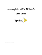 Samsung Galaxy Note 3 Sprint User manual