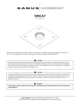 Sanus VISIONMOUNT 8QUOTX8QUOT CEILING PLATE FOR VMCM1-VMCA7B User manual