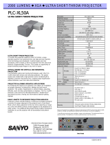 Sanyo 2000 LUMENS PLC--XL50A User manual