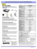 Sanyo BUNDLE PLC-WL2500S User manual