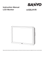 Sanyo CE52LH1R - 16:9 User manual