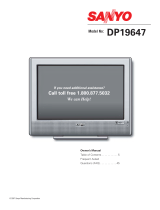 Sanyo DP15647 User manual