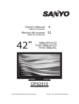 Sanyo DP42410 User manual