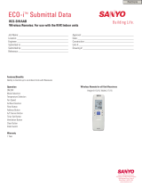 Sanyo ECO-i RCS-SH1AAB User manual