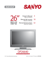 Sanyo DP32640 - 31.5" Diagonal LCD HDTV 720p User manual