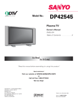 Sanyo DP42545 User manual