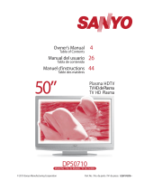 Sanyo DP50710 - 50" Diagonal Plasma 720p HDTV User manual