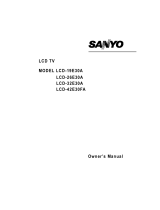 Sanyo LCD-32E30A User manual