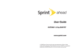Sanyo Katana LX - Sprint User manual