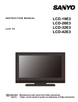 Sanyo LCD-26E3 User manual
