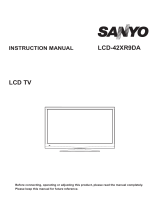 Sanyo LCD-37XR9SDA User manual