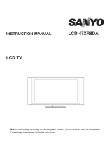 Sanyo LCD-47XR8DA User manual