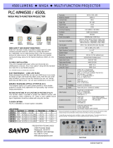Sanyo PLC-WM4500/L - 4500 Lumens User manual