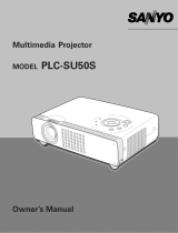 Sanyo PLC-SU50S User manual