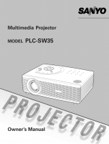 Sanyo plc sw35 User manual