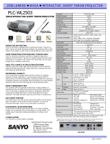 Sanyo PLC-WL2503 User manual