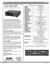 Sanyo WXU10 - PLC WXGA LCD Projector User manual