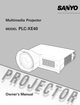 Sanyo PLC XE40 - XGA LCD Projector User manual
