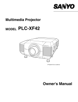 Sanyo PLC-XF42 User manual