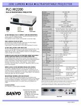 Sanyo PLC-XK2200 - 2200 Lumens User manual