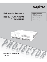 Sanyo PLC-XR201 User manual