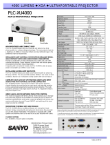 Sanyo PLC-XU4000 User manual