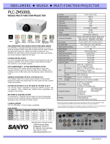 Sanyo PLC-ZM5000L - 5000 Lumens User manual