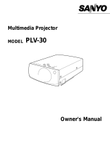 Sanyo PLV-30 User manual