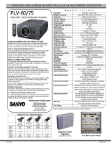 Sanyo PLV-80/75 User manual
