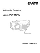 Sanyo PLV-HD10 User manual