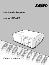 Sanyo PLV Z4 - LCD Projector - HD 720p User manual