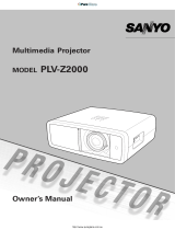 Sanyo PLV Z2000 - LCD Projector - HD 1080p User manual