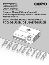 Sanyo Projector PDG-DSU20N User manual