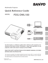 Sanyo Projector PDG-DWL100 User manual