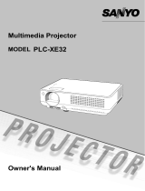 Sanyo PLC-XE32 User manual