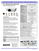 Sanyo PLC-XM150/L - 6000 Lumens User manual