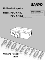 Sanyo PLC-XM80 User manual