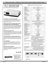 Sanyo Projector PLC-XW250 User manual